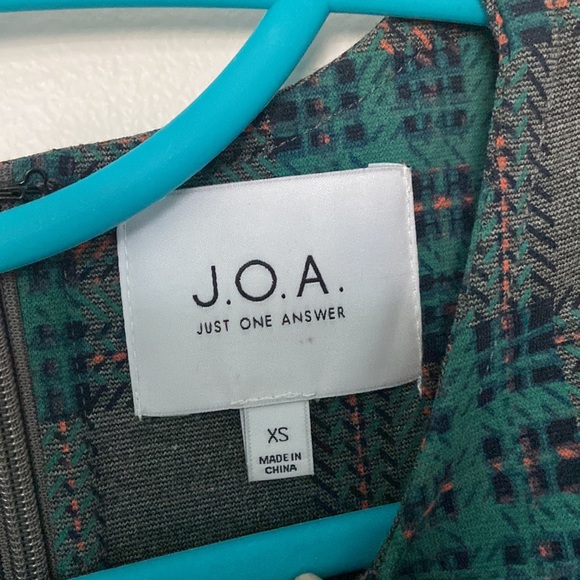 Plaid ruffle sleeve dress ModCloth Size XS grey/green - Picture 4 of 7